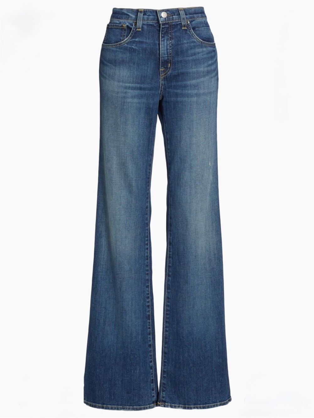Nili Lotan Celia Mid-Rise Stretch Flare Jeans Classic Wash Size 29 Designer Deni